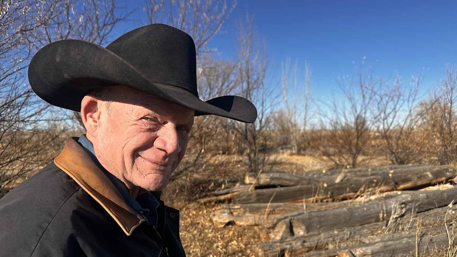 Historian Clay Gibbons sees the historical value even in abandoned cottonwood logs. He spends his time searching for relics of Wyoming’s past and discovered that the old cottonwood cabin he had brought back to his own property was a link to a showdown between Sheriff Frank Canton and outlaw Teton Jackson.