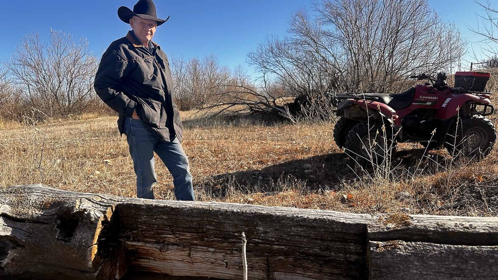 When historian and rancher Clay Gibbons saved the logs from an old cottonwood cabin, he was unaware that the rifle slots hand carved into the logs would have been protection against lawmen. The cabin was the temporary hideout for Teton Jackson, a notorious horse thief, who was captured in the cabin by Sheriff Frank Canton in 1885.