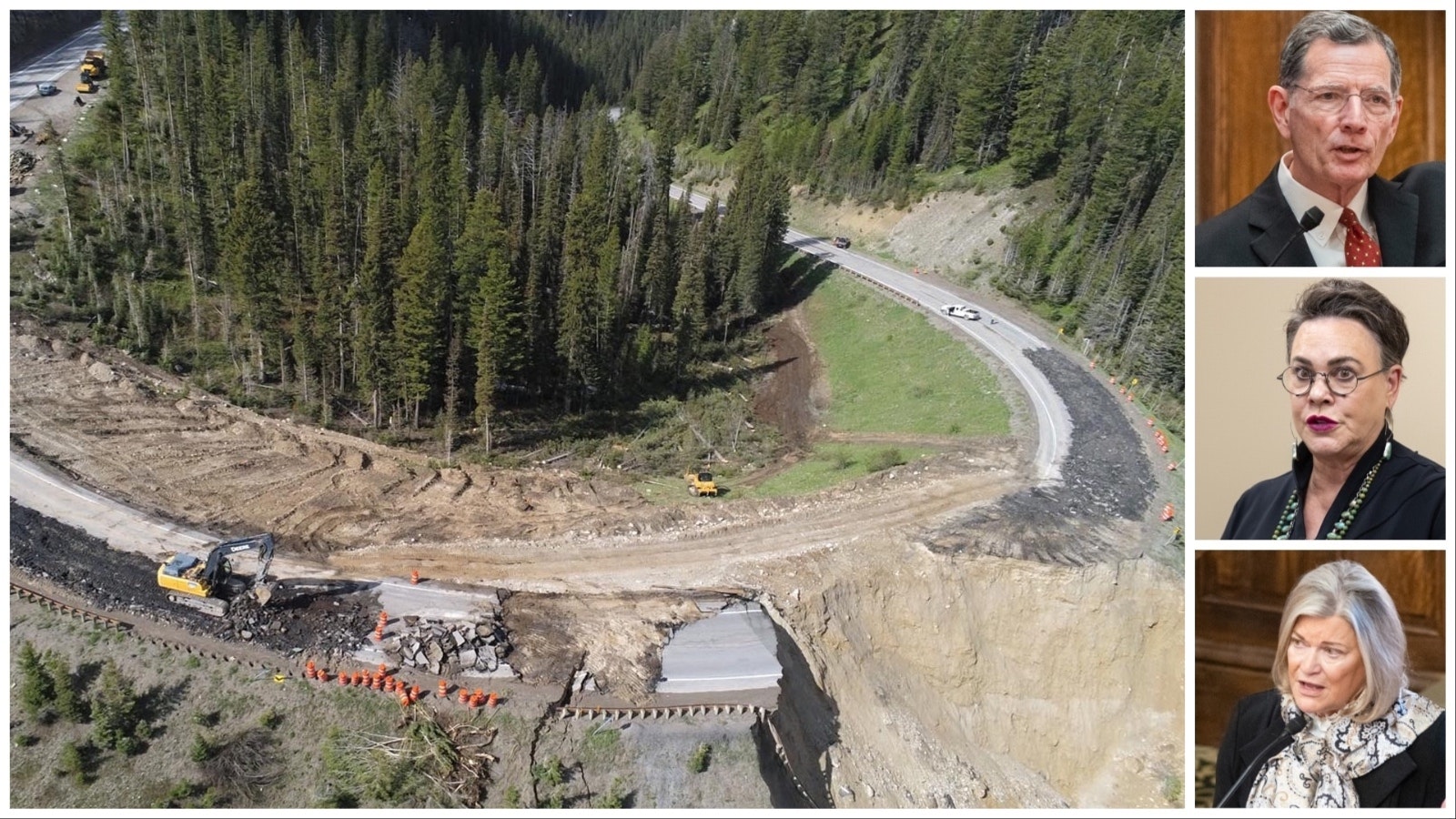 Wyoming's congressional delegation is pushing for fast action from the federal government to help pay for repairing a catastrophic failure of Highway 22 over Teton Pass.