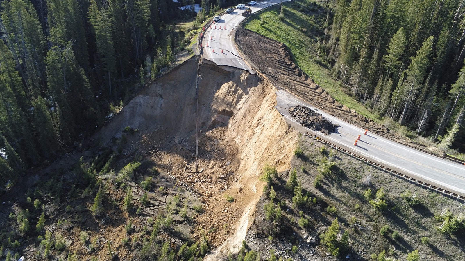 A “catastrophic failure” of Wyoming Highway 22 over Teton Pass on June 8, 2024, saw a huge section wash down the mountain. A long closure of the “lifeline” between Jackson and Victor, Idaho, is expected.