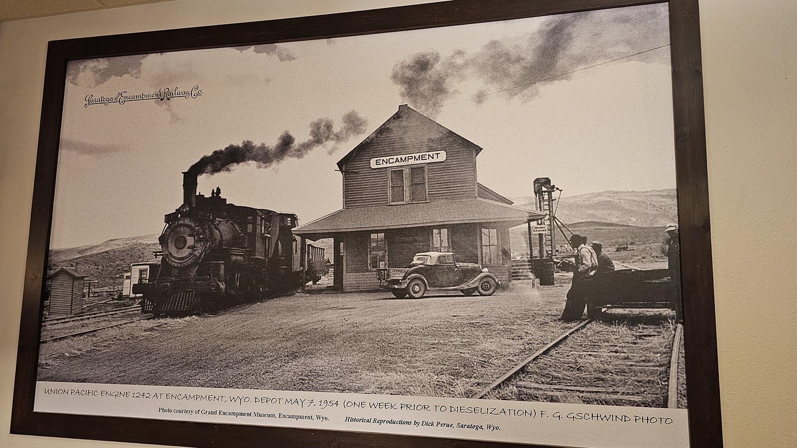 History on the walls at The Divide Restaurant & Lounge.