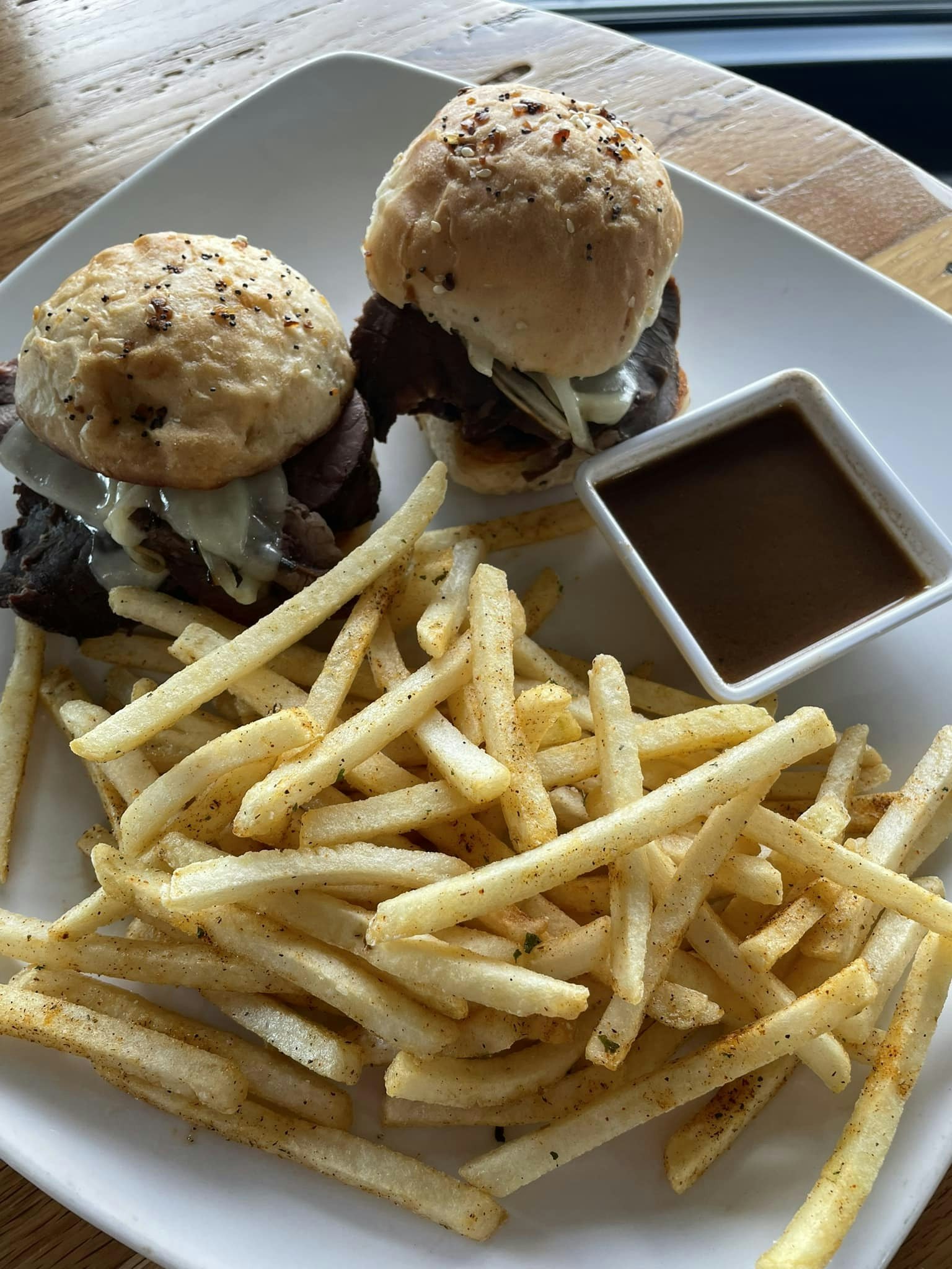 French dip sliders.