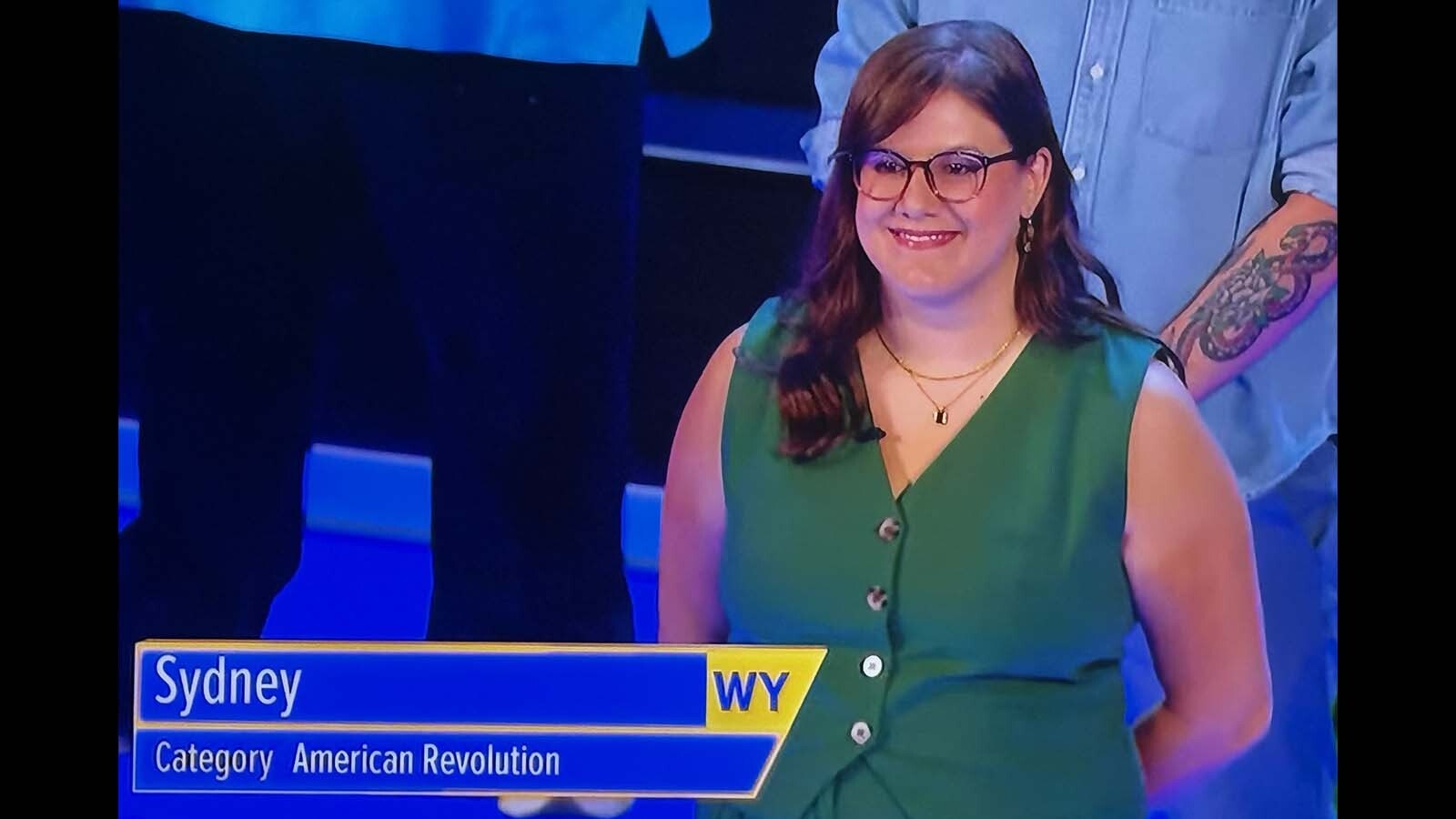 Cheyenne native Sydney Kapp on the fourth season of "The Floor." Kapp was one of two Wyomingites selected for the "America Duels" season, focusing on United States trivia and history.