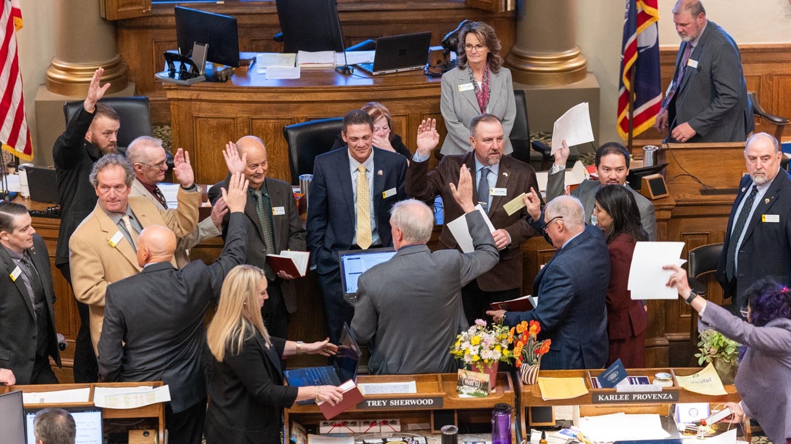 The House Rules Committee gets together on the House floor Wednesday, Jan. 22, 2025.