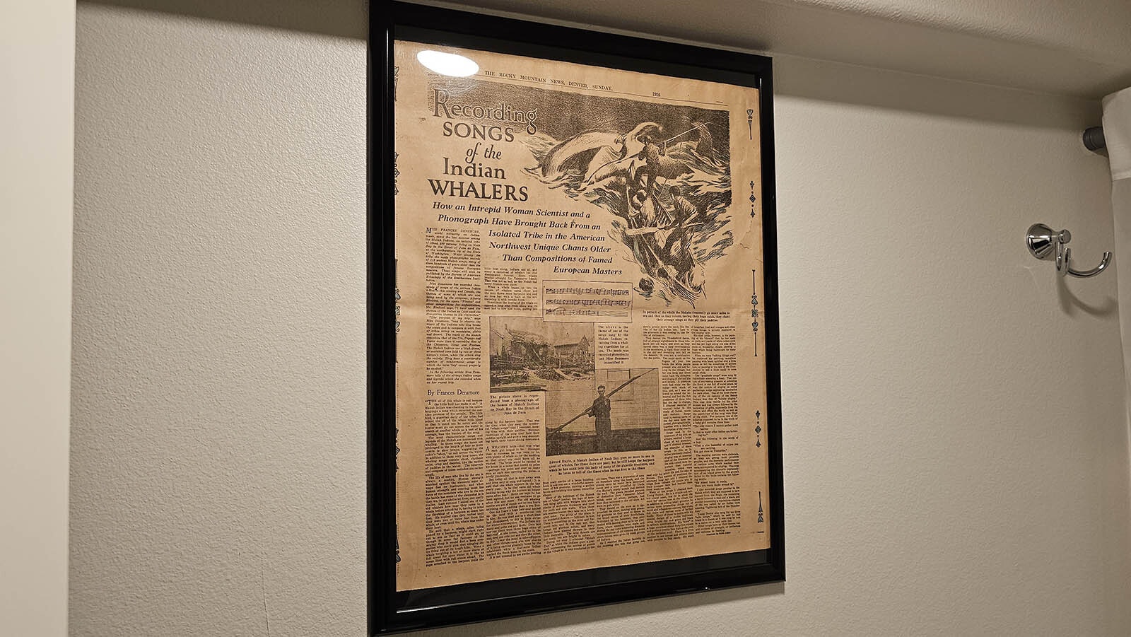 Songs of the Indian Whalers is found on the bathroom wall of the downstairs bedroom and laundry area.