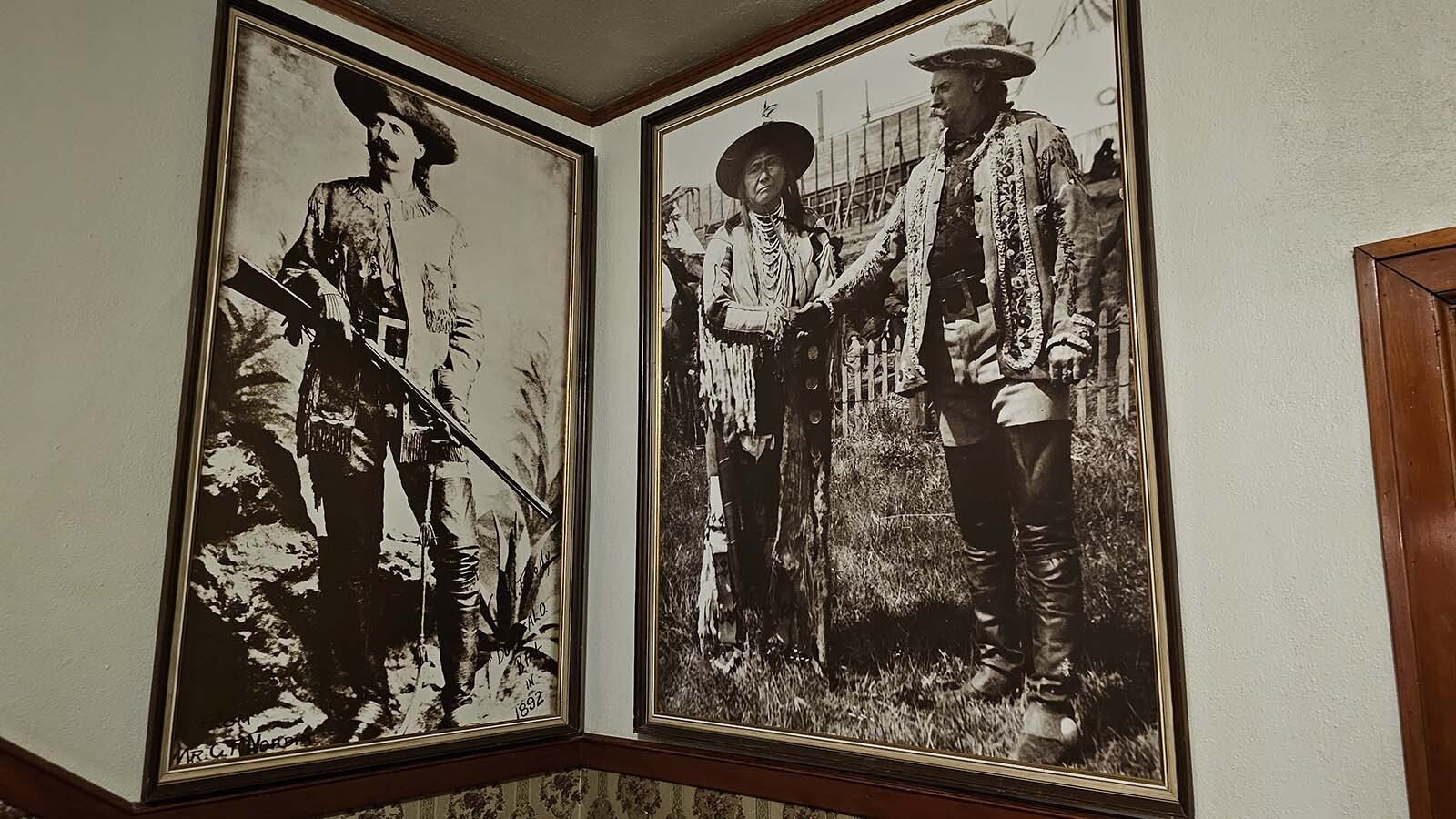 Photographs of Buffalo Bill Cody at The Irma Hotel.