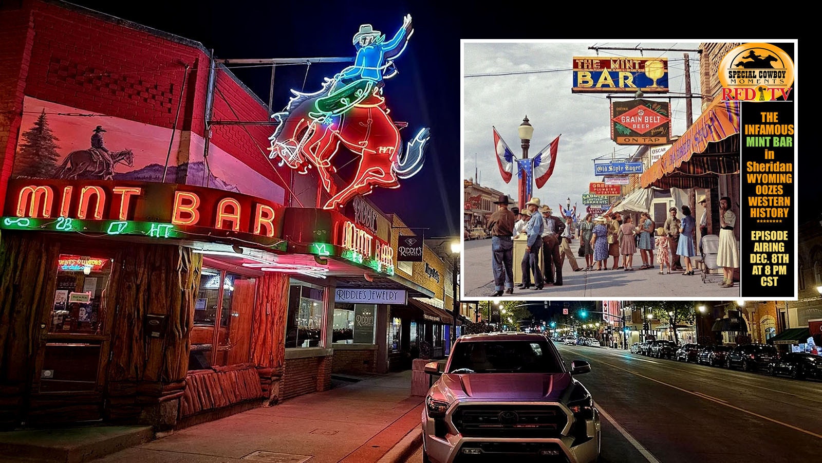 The Mint Bar in Sheridan casts its neon allure on viewers of RFD-TV in December and January, with General Manager Kat Deeds sharing the bar’s history and meaning to the community.