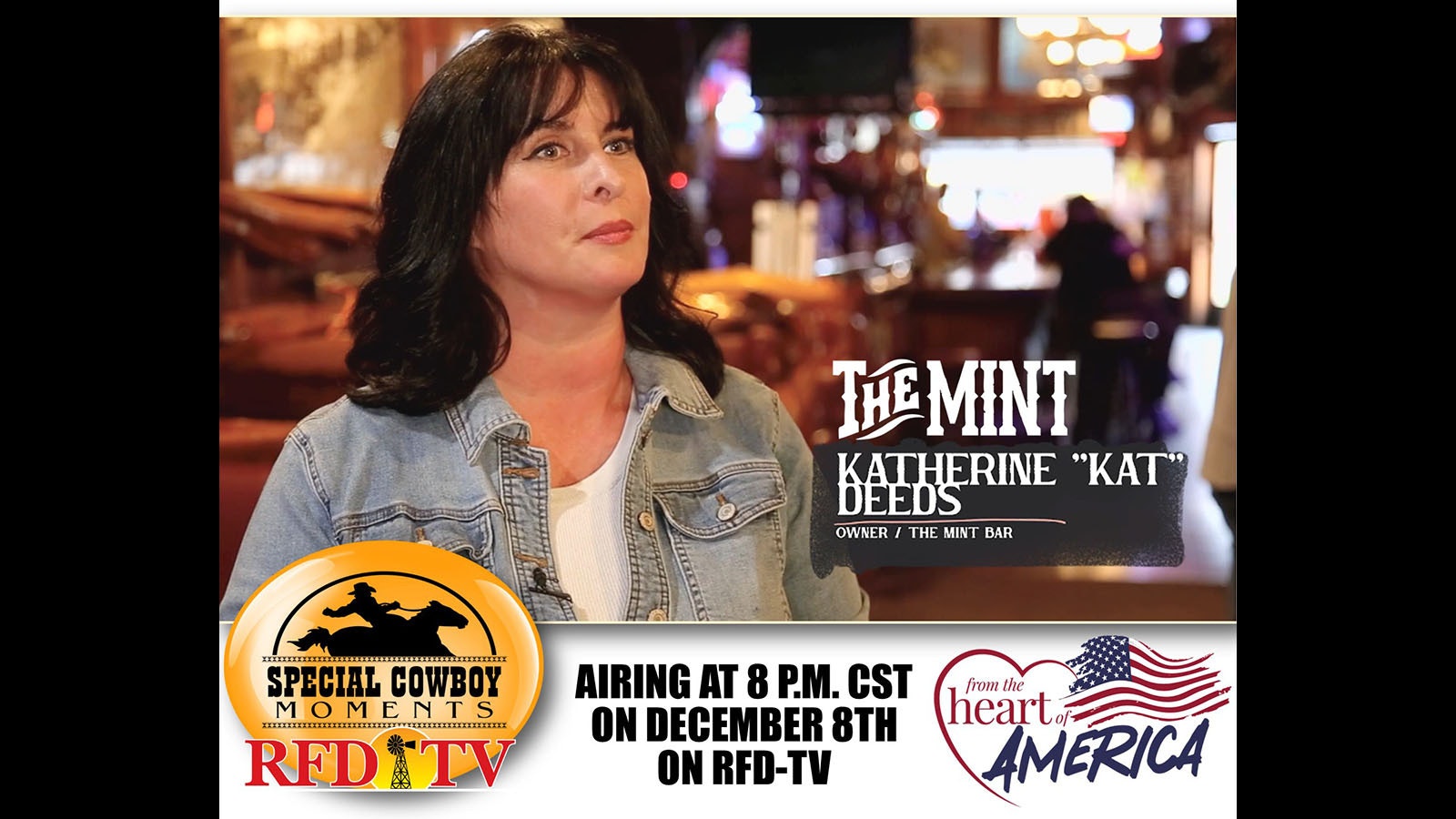The Mint Bar in Sheridan casts its neon allure on viewers of RFD-TV in December and January, with General Manager Kat Deeds sharing the bar’s history and meaning to the community.