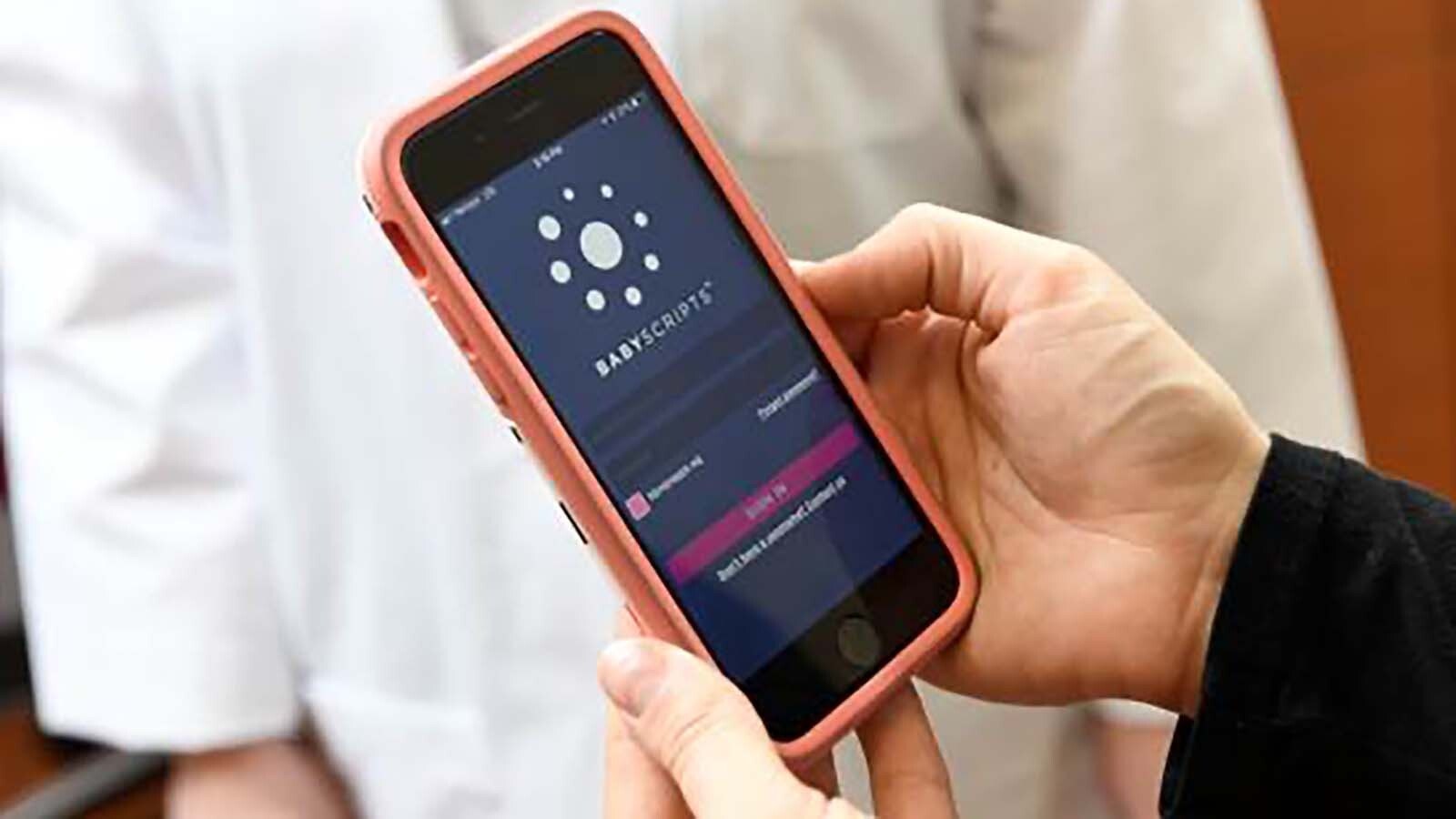 Remote blood pressure monitoring data is fed into an app on a patient's cellphone.