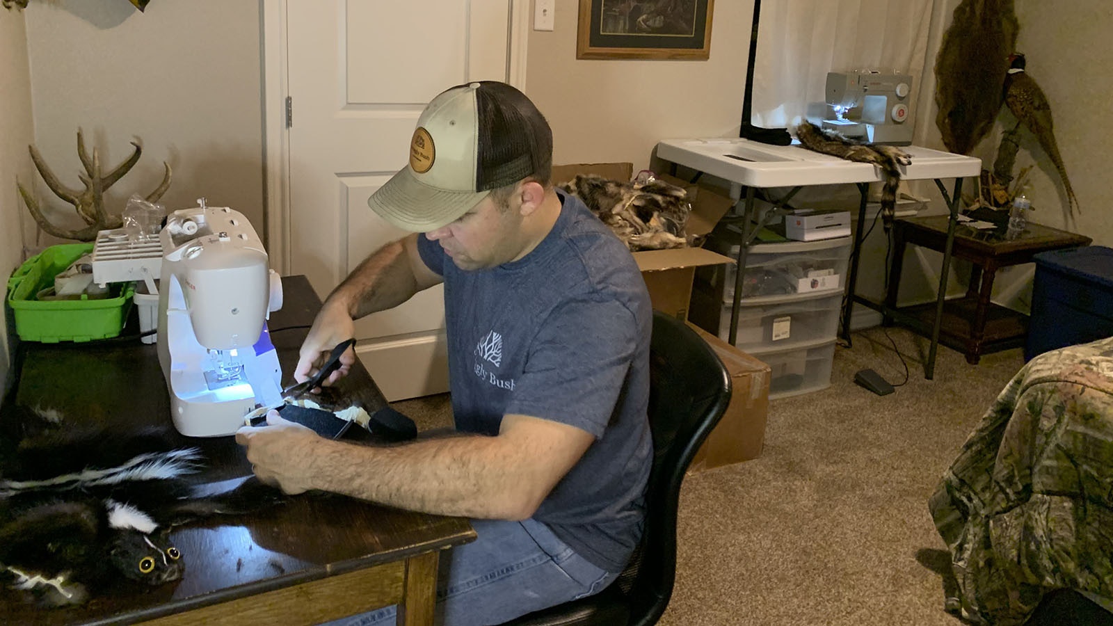 Craig Summitt and his wife Karely work from their home in San Angelo, Texas, creating useful novelty items from animal pelts. Thanks to a boost from Wyoming customers, their business has boomed over the past year.