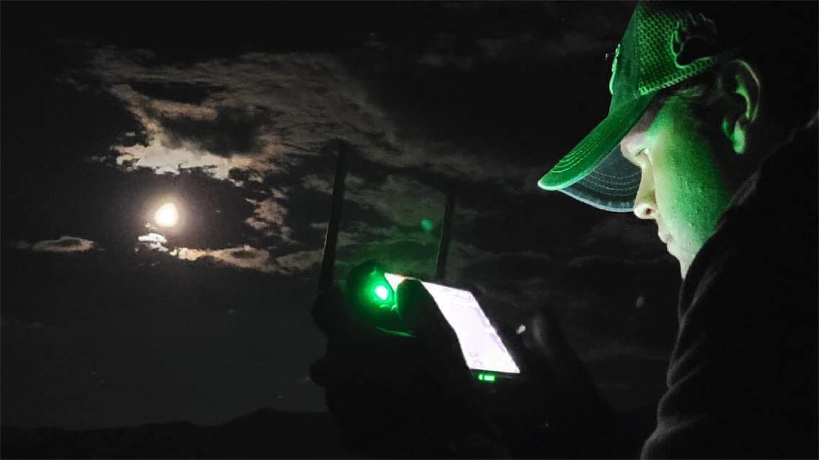 Lost animal drone pilot Alex McElligott traveled in on horseback to find a missing horse with his thermal imaging drone in the backcountry outside of Hoback Junction.