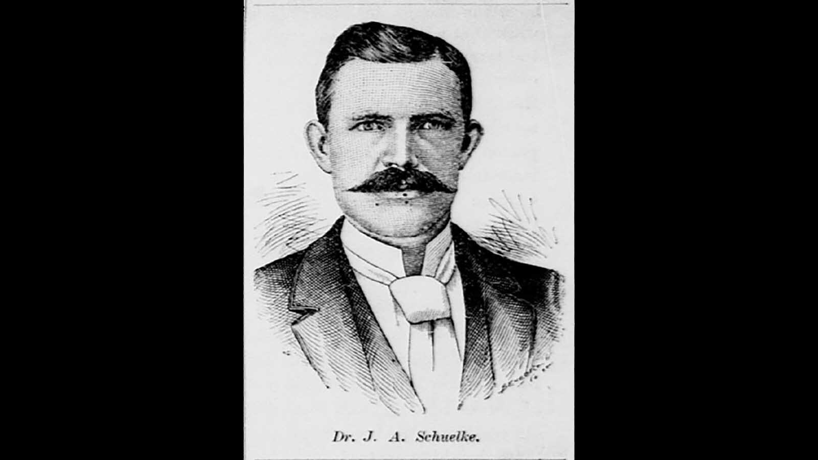Dr. Julius Schuelke was a friend of Ben Hanson who named the former cowboy’s fledging town, Thermopolis, in the 1890s.