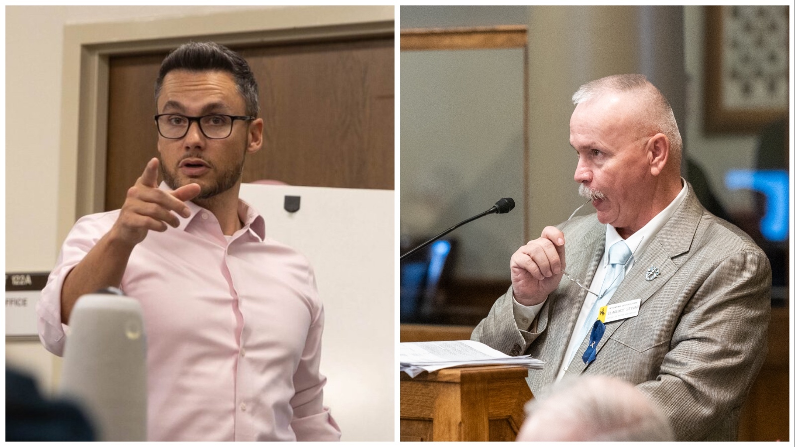 Thomas Lear and state Rep. Clarence Styvar, R-Cheyenne