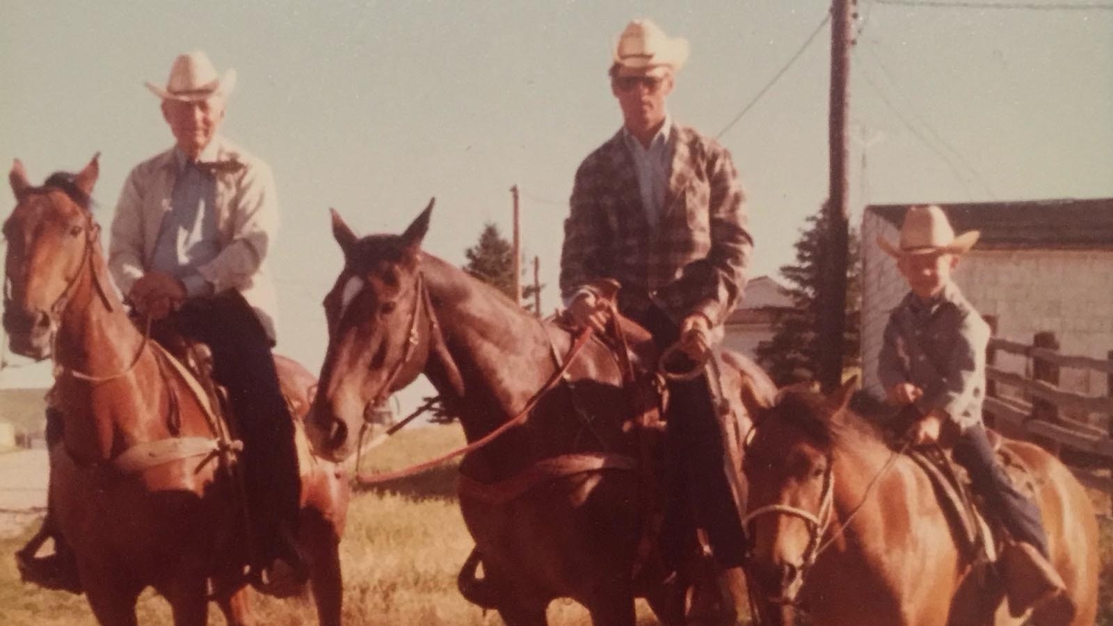 Three generations of Ron Rabou's family, from left: his grandfather Frank, his dad Ed and Ron.