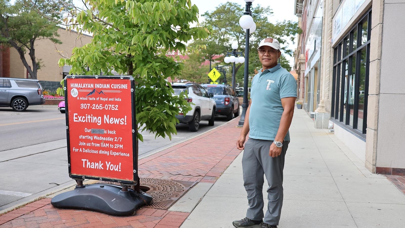 Nepal mountain guide Tika Bahadur Tamang, 53, is visiting Casper and helping at his friend's restaurant.