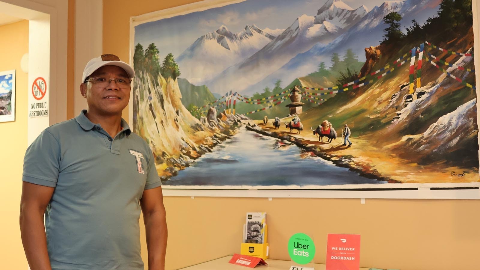 Tika Bahadur Tamang is helping out at his friend’s restaurant in Casper during his first visit to America. As a mountain guide in Nepal, he is also checking out what North America has to offer in terms of mountain peaks.