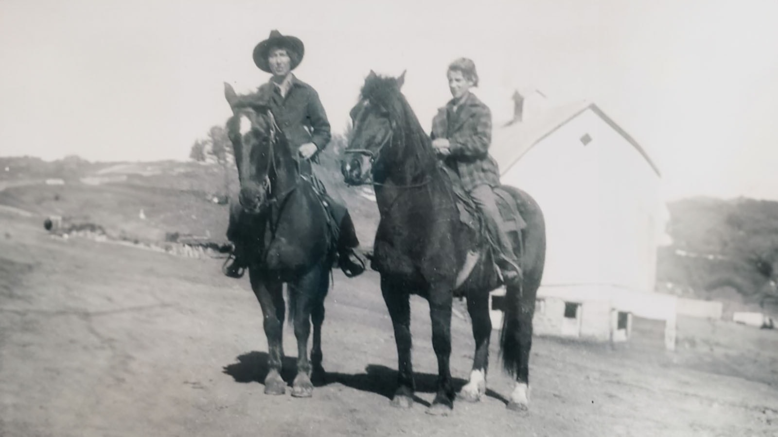 Matilda "Tillie" Bock Sewell earned a reputation as being cowboy tough and a true Wyoming cowboy around Weston County. She was often with her sister Clara.