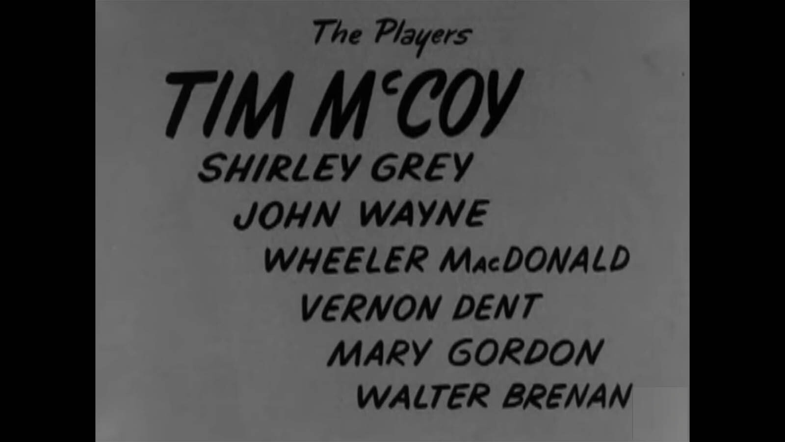 Tim McCoy has top billing over John Wayne in 1932's "Texas Cyclone."