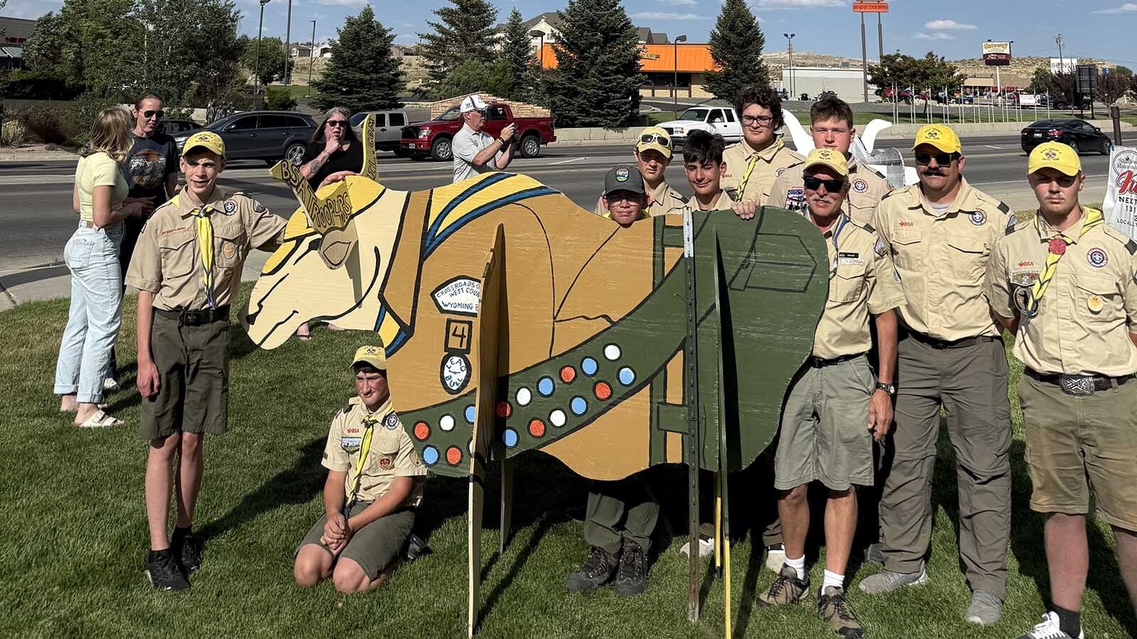 The Boy Scouts of America Troop 4 in Rock Springs has its own cow that it displays.