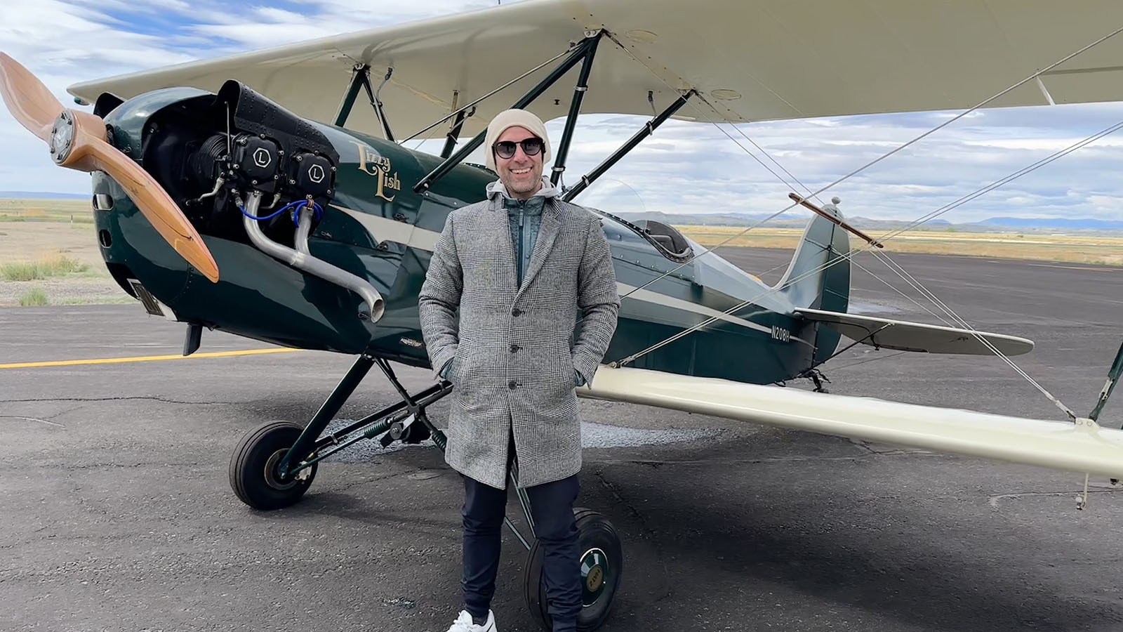 Pilot Kevin Garcia flew the Tizzy Lish to its new home in Lovell, Wyoming.