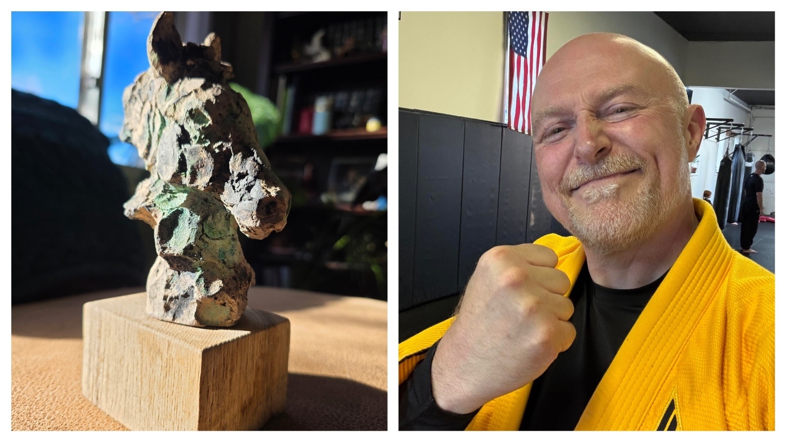 A recent transplant from Oregon to Casper, sculptor Toby Wayne Larson uses textured clay to shape his works, then finishes them in the open flames of a backyard fire. Now he's inspired by Wyoming's wildlife.