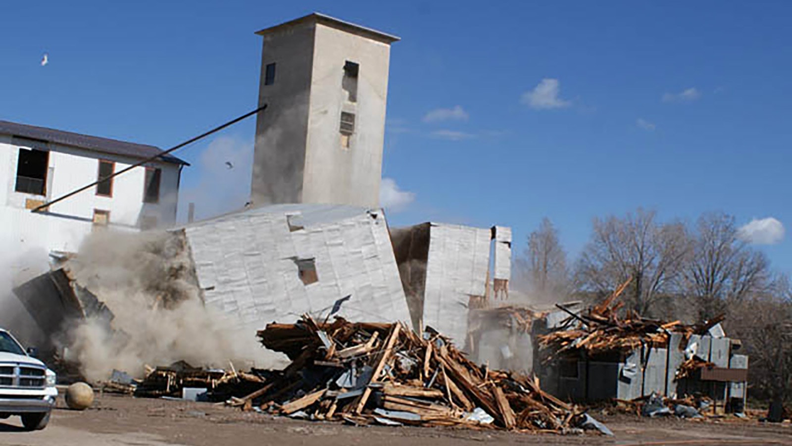 Toomey's Mill is torn down in 2012.