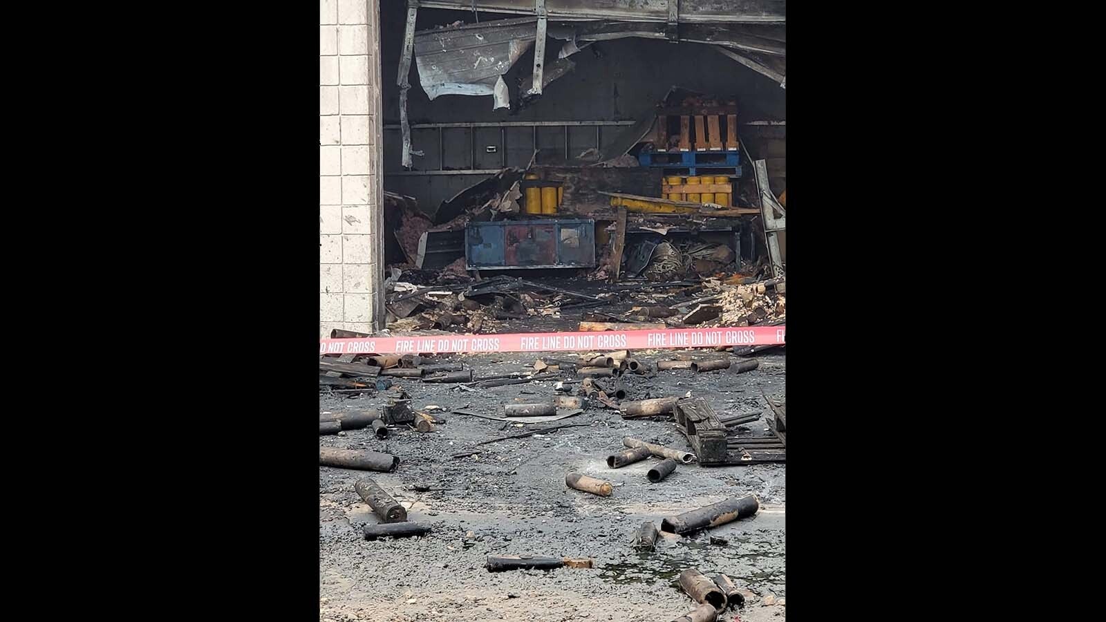 This photo shows the devastating aftermath of an accidental fireworks explosion inside the South Hall building in Torrington on July 1, 2020. Firefighters were preparing the city’s Fourth of July fireworks display. An unexpected ignition set off a chain reaction. Fortunately, nobody was seriously hurt.