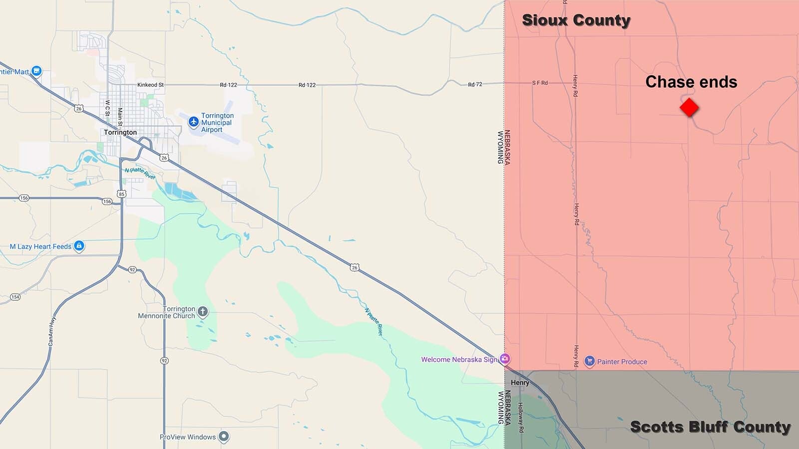 Torrington man chased shot in Nebraska 1 20 26