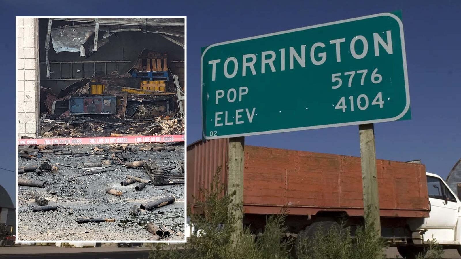 This photo shows the devastating aftermath of an accidental fireworks explosion inside the South Hall building in Torrington on July 1, 2020. Firefighters were preparing the city’s Fourth of July fireworks display. An unexpected ignition set off a chain reaction. Fortunately, nobody was seriously hurt.