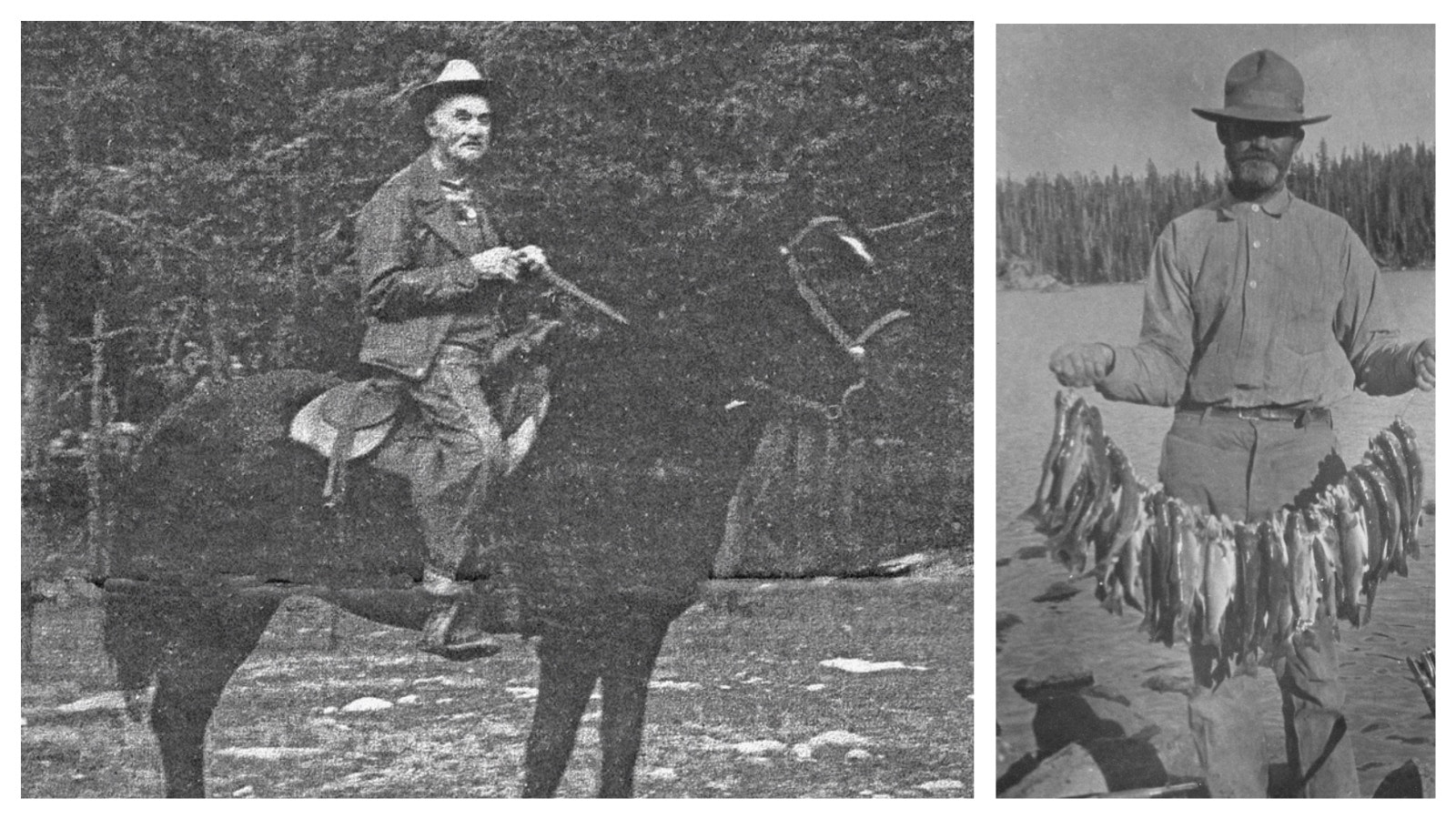 When he was 90-years-old, Elmer Chatfield wintered in New Mexico and was interviewed about his adventures by Howard Byran. Chatfield was still spry and full of vinegar, riding his horse, left. When Elmer Chatfield arrived in Wyoming in 1893, he homesteaded along the Spring Creek south of Ten Sleep. He is remembered for being one who could react well in emergencies and was known to have chased down horse thieves. He was accused by both the cattlemen and the sheepmen for being involved in the Spring Creek Raid on either side of the massacre.