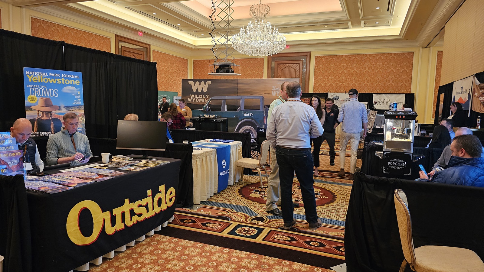 Participants make last-minute connections during the 2024 Wyoming Governor's Hospitality and Tourism Conference.