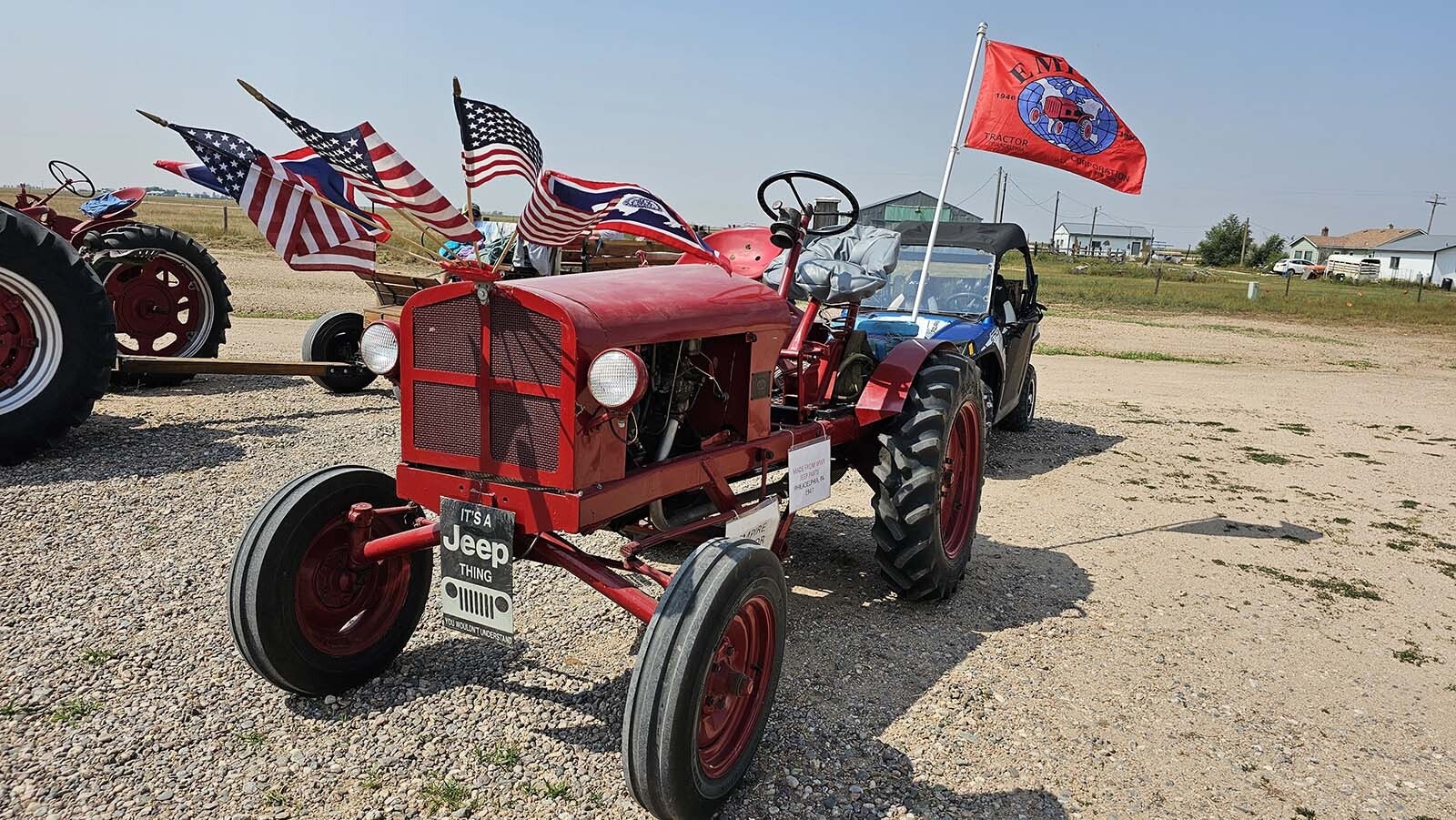 Empire tractors were built using surplus Jeep parts after World War II.