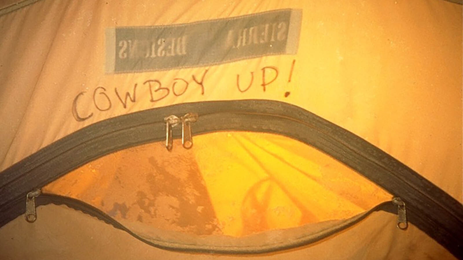 The motto of the climbers on their expedition is familiar to all Wyomingites: Cowboy Up!
