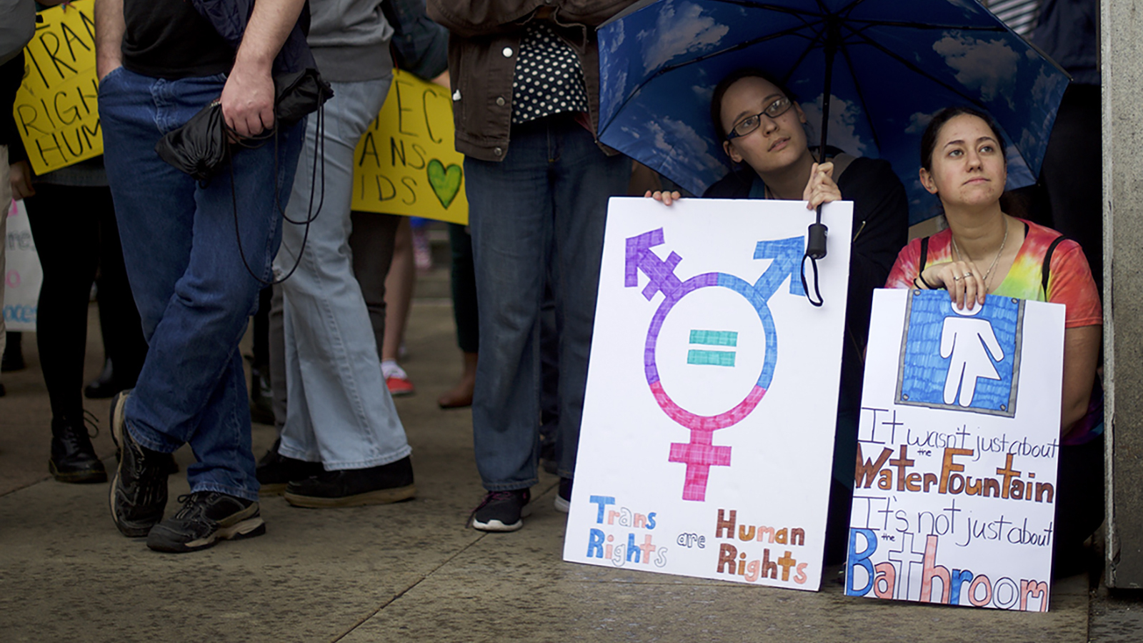 Trans bathroom protest 1 16 24