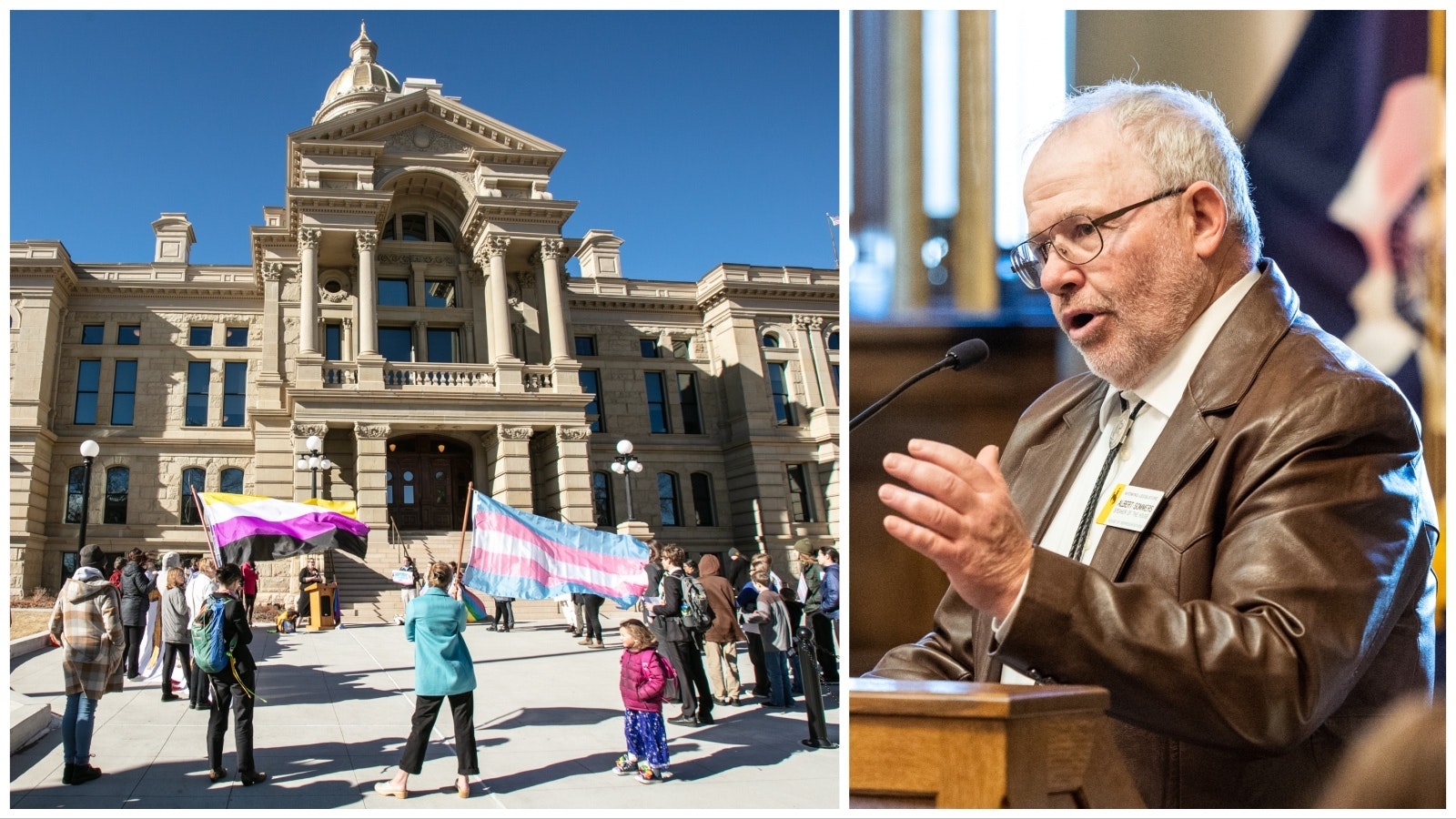 Trans rights rally and albert sommers 5 3 23