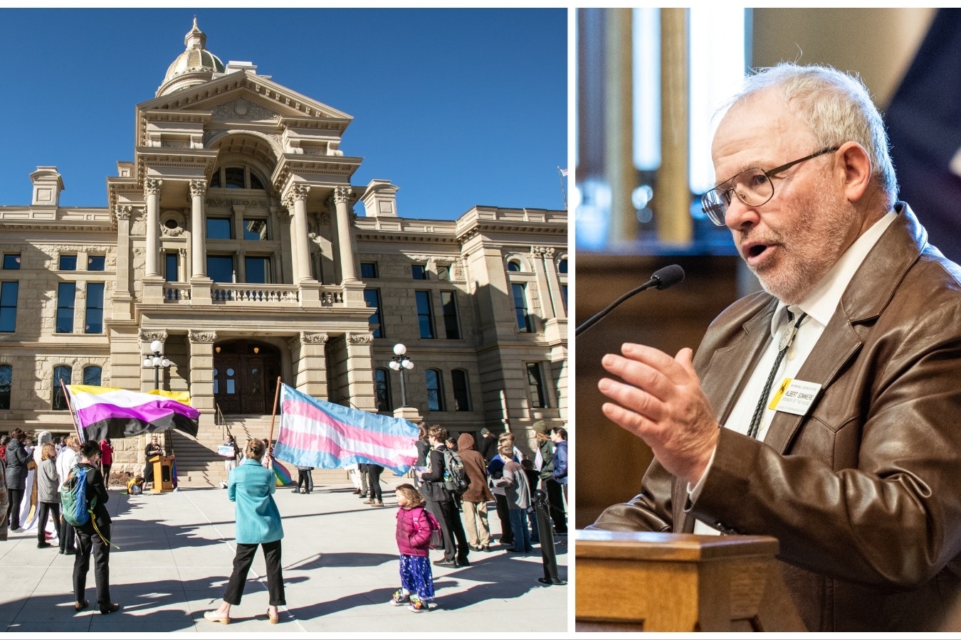 Trans rights rally and albert sommers 5 3 23