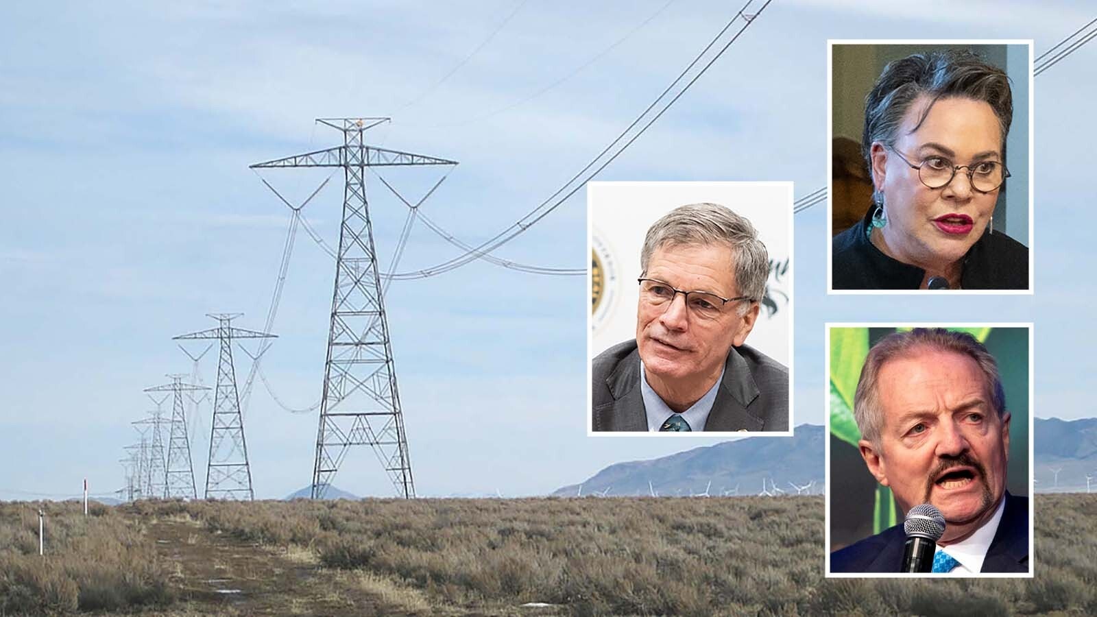 Wyoming Gov. Mark Gordon, U.S. Rep. Harriet Hageman and former BLM chief William Perry Pendley.