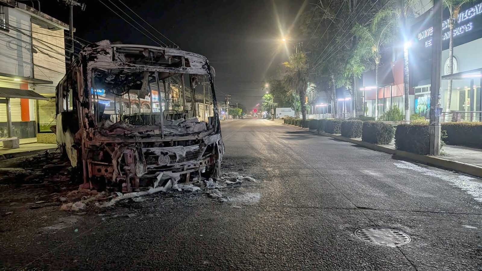 Parts of the resort city of Puerto Vallarta, Mexico, after drug cartel gangsters went on a rampage in the wake of the government killing their leader.