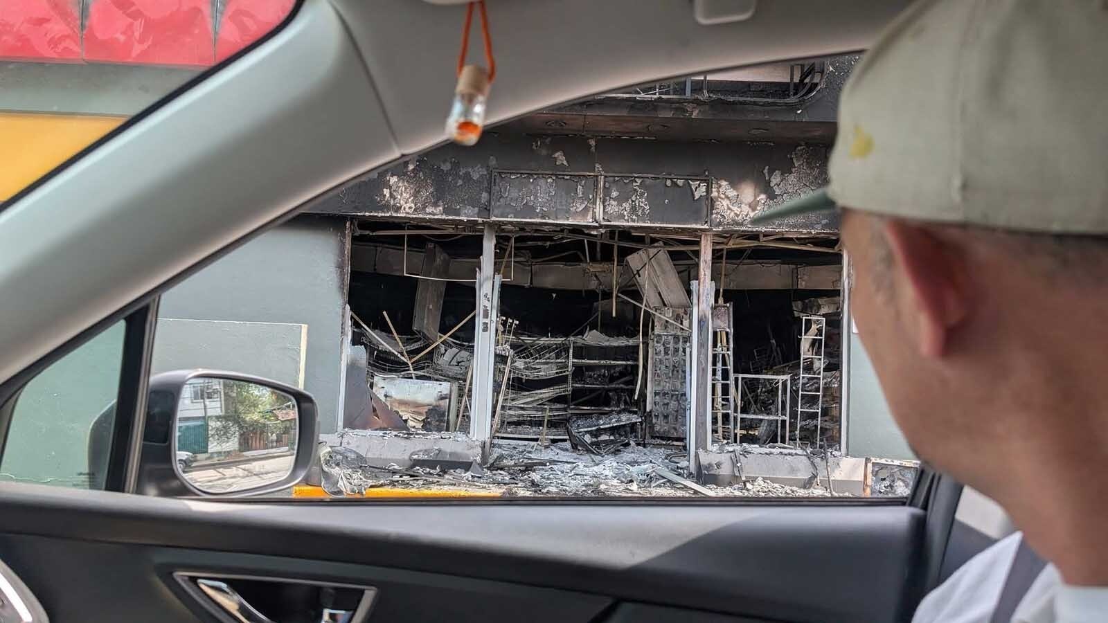 Parts of the resort city of Puerto Vallarta, Mexico, after drug cartel gangsters went on a rampage in the wake of the government killing their leader.