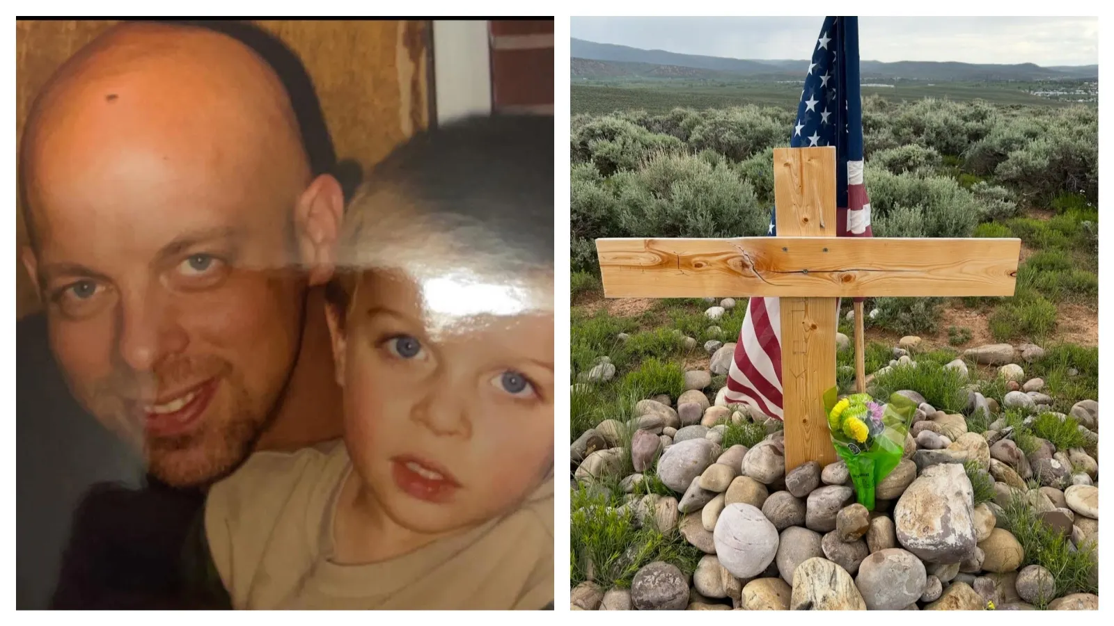 An Evanston man says he’s tired of people trashing the rock memorial he made for his late dad, Bill Foy, and stealing the cross and flag he puts there.