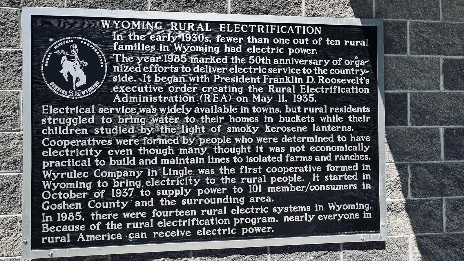 Wyrulec Co. in Lingle was the first cooperative formed in Wyoming to bring electricity to a rural community.  The cooperative, which is a power distribution member of Tri-State Generation and Transmission Association in Colorado, later moved from Lingle to Torrington about a decade ago.