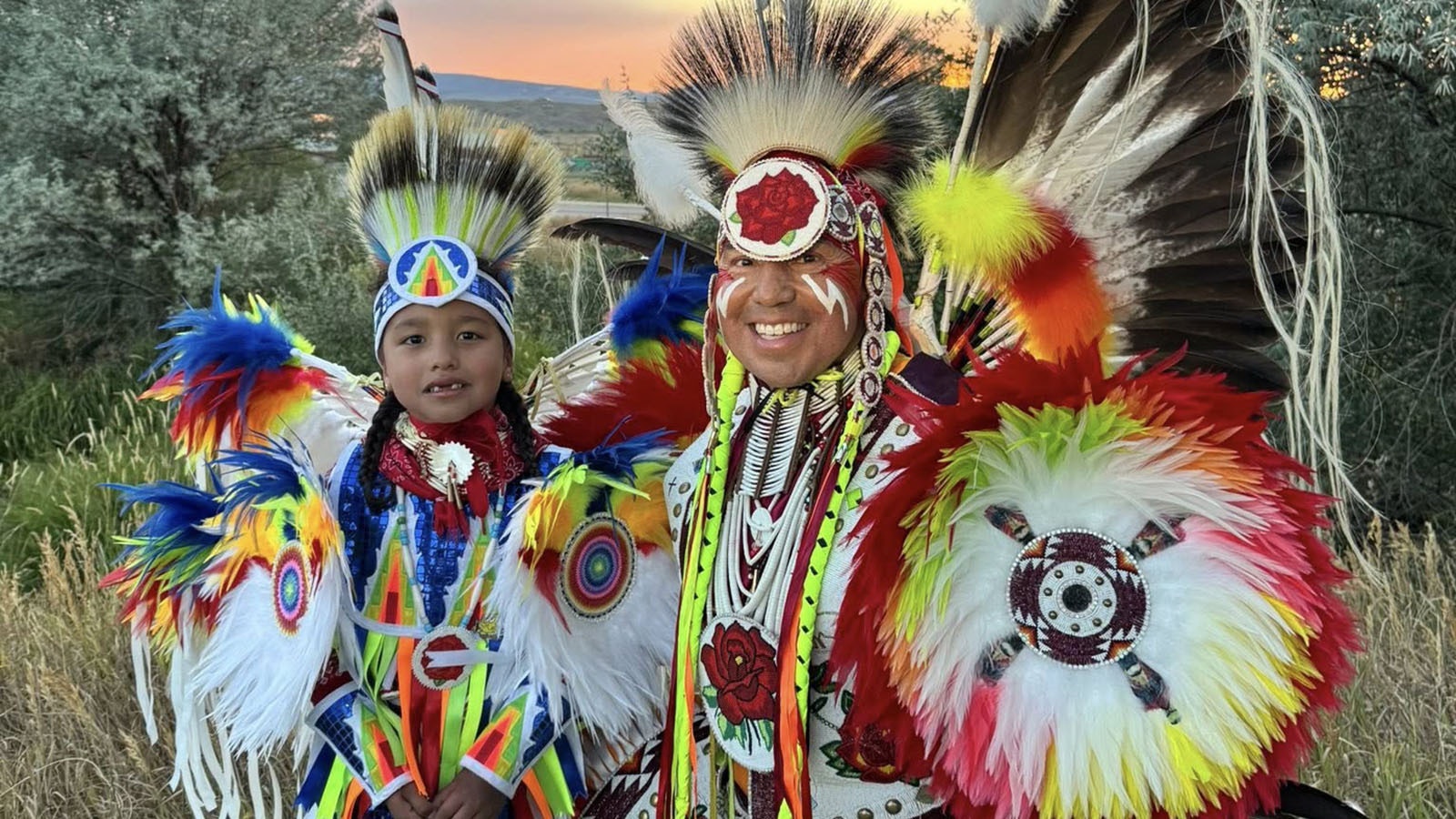 The theme at the 2025 Macy’s Thanksgiving parade was “Generational” and so George Abeyta and grandson, Ethanial Brown, were invited to perform during the parade and at the grand finale. Brown, known as “Baby E” on the pow wow circuit, is a seventh-generation dancer from the Shoshone tribe on the Wind River Indian Reservation.