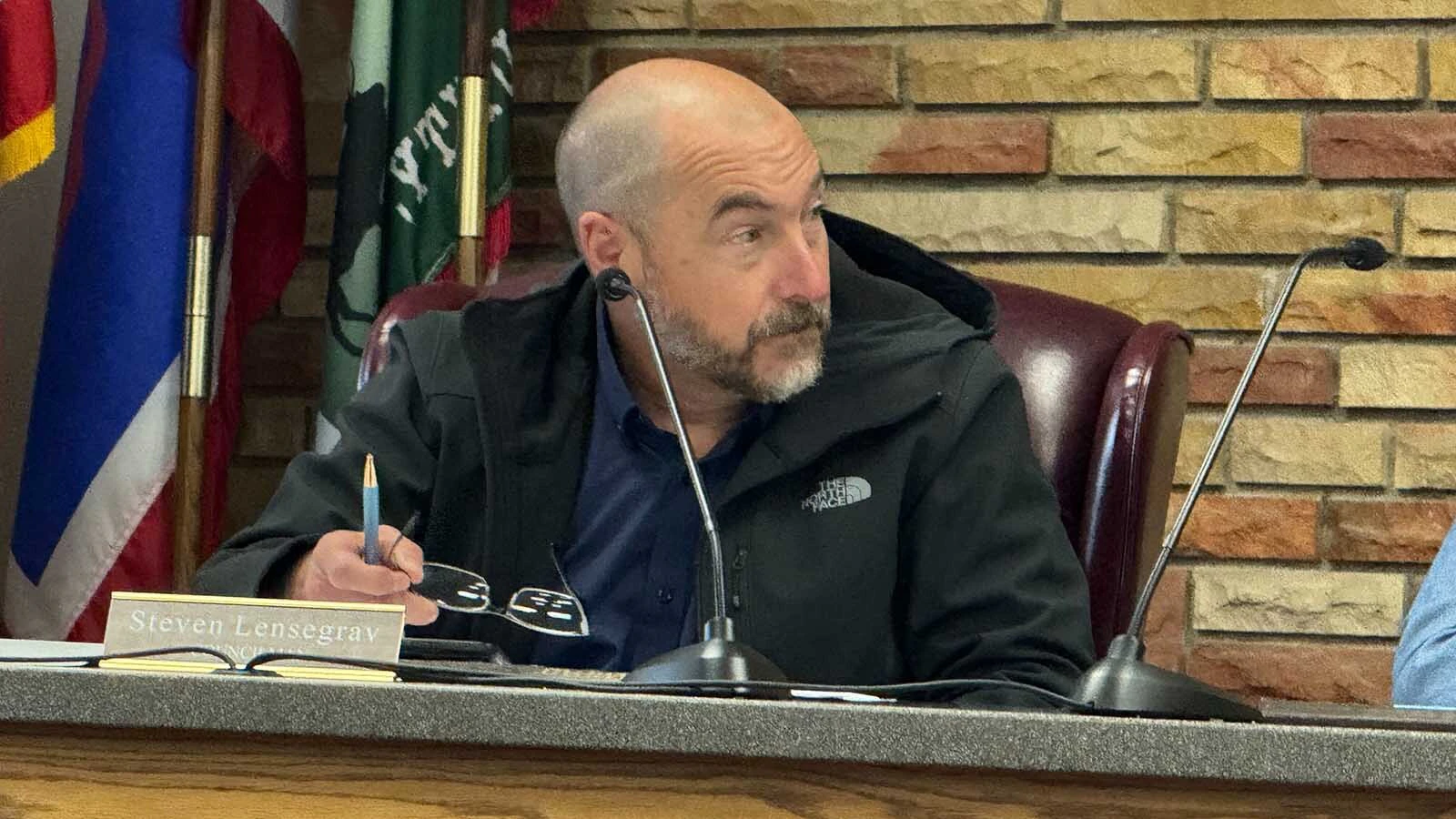 The Powell City Council on Monday condemned Councilman Troy Bray's comment about “hanging judges” in response to a judge halting an abortion ban. It hasn’t been "the greatest look for the town of Powell,” says Mayor John Wetzel. Councilman Steve Lensegrav, above, brought the resolution.