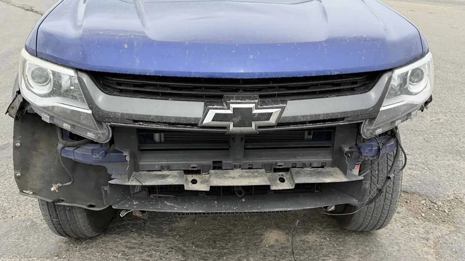 xDavid and Jennifer Sinclar were leaving a gas station in Canada when the tow base plate on their RV broke. A video of them dragging their Chevy Colorado's bumper down the road has gone viral. They went back and found their truck — in need of some repair work.