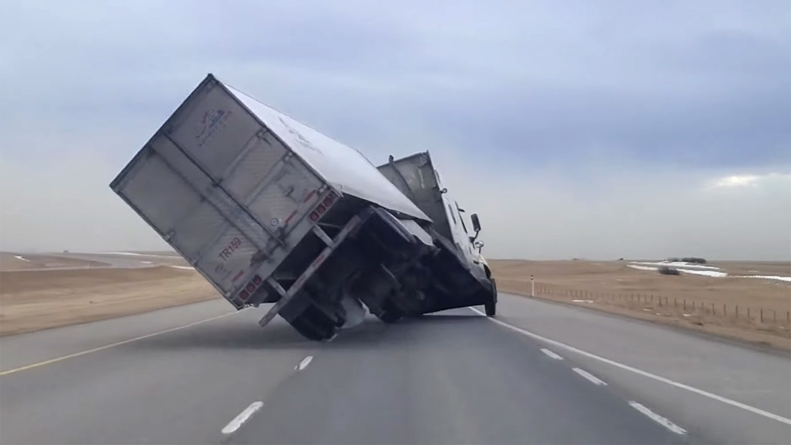 Truck blows over 9 5 23