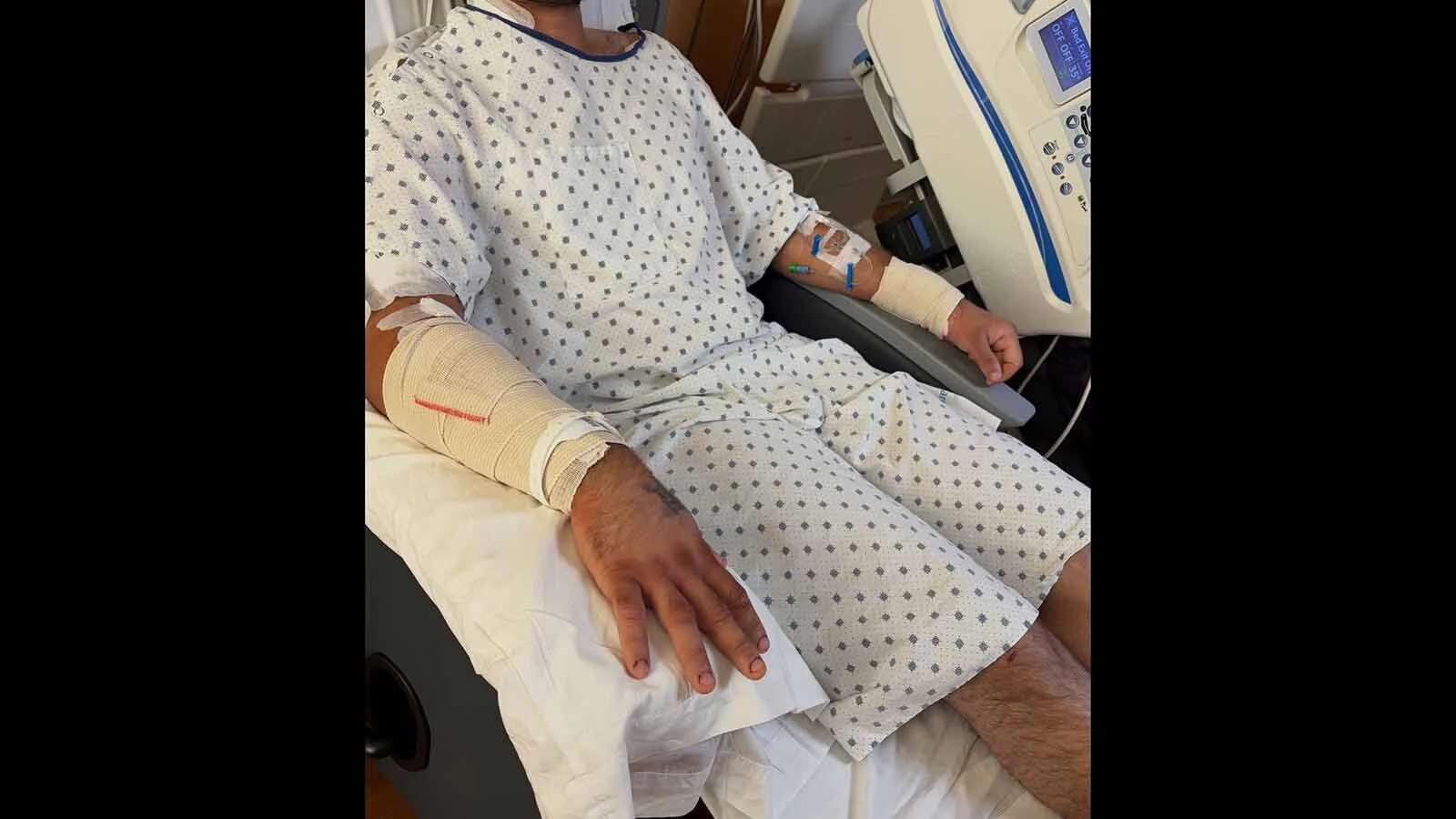 The victim of a knife attack at a truck stop along Interstate 80 recovers in a Wyoming hospital.