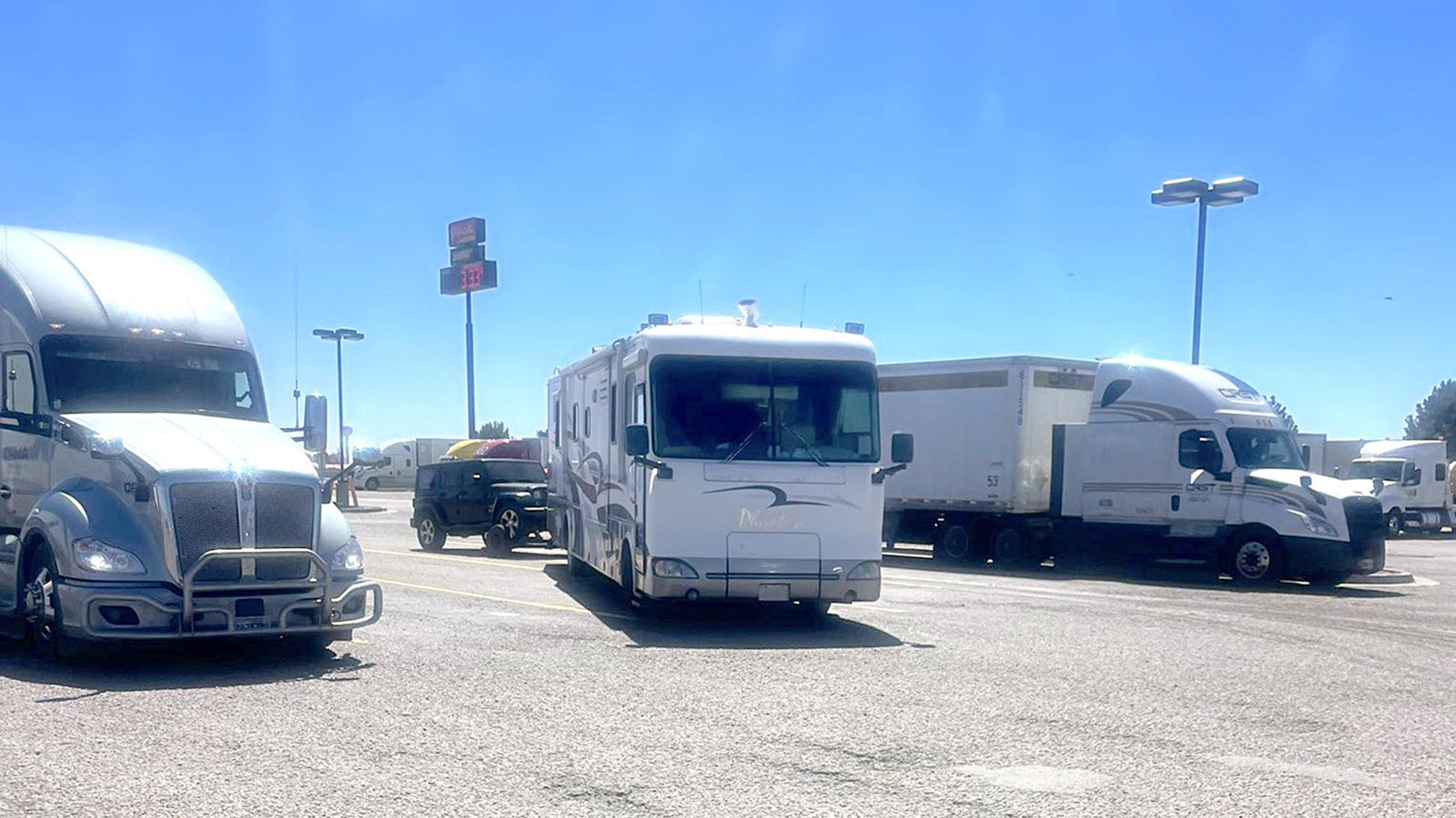 RV drivers taking up multiple spaces in truck stop parking lots is a top pet peeve for one long-haul trucker who talked with Cowboy State Daily.