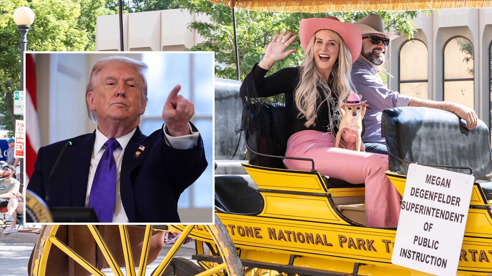 If she decides to run for governor of Wyoming, Megan Degenfelder has President Donald Trump’s “Complete and Total Endorsement,” the president wrote Friday in a post to Truth Social. Degenfelder has said she’s “strongly considering” a run for governor.