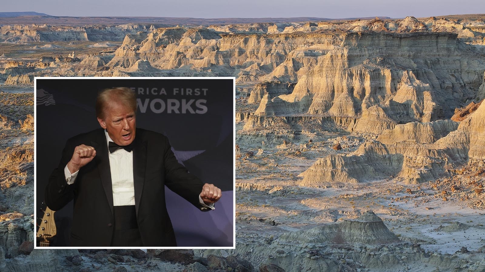 President-elect Donald Trump and Adobe Town in southwest Wyoming.