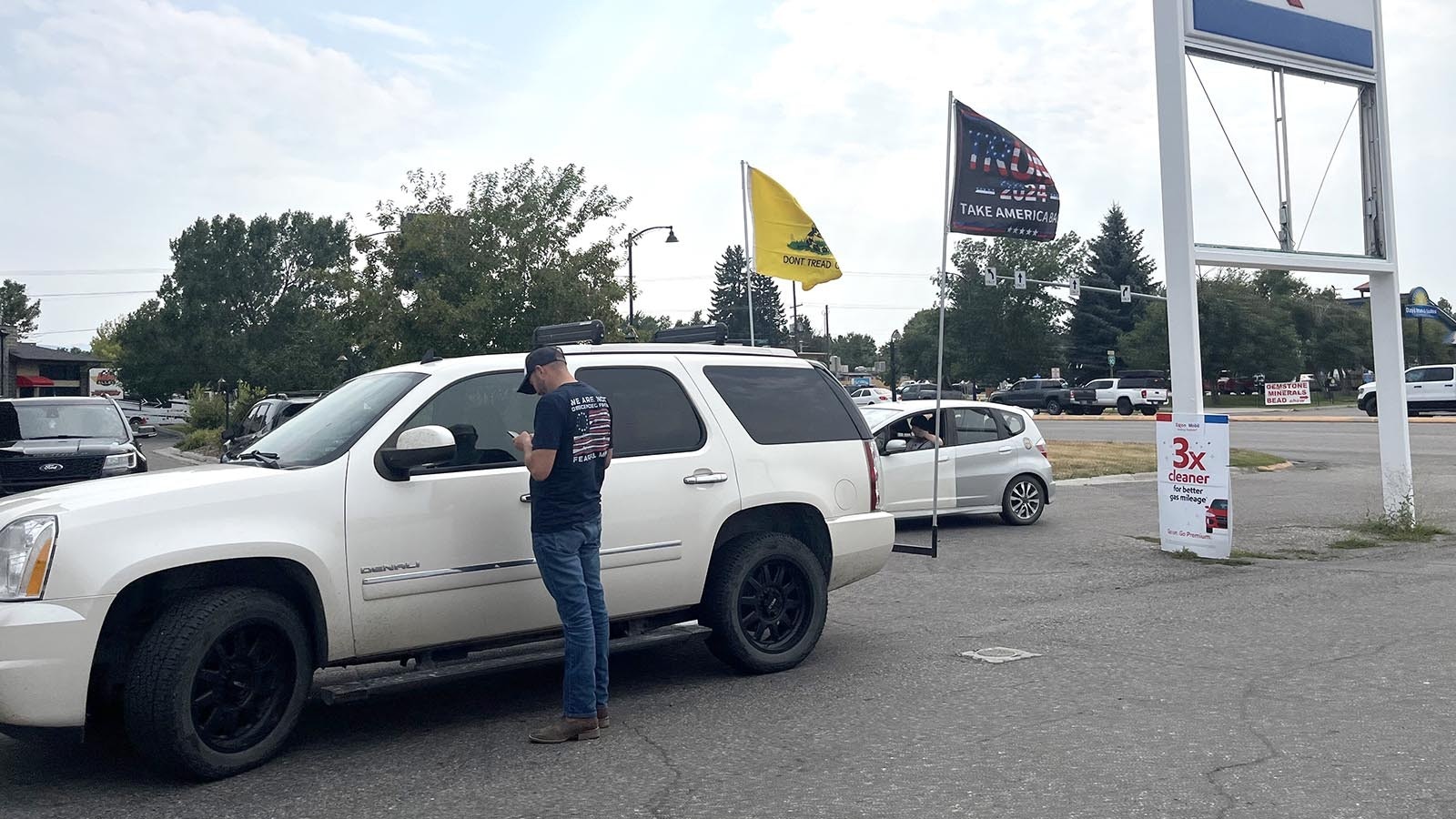 There were many Trump flags flying around the city of Bozeman on Friday.